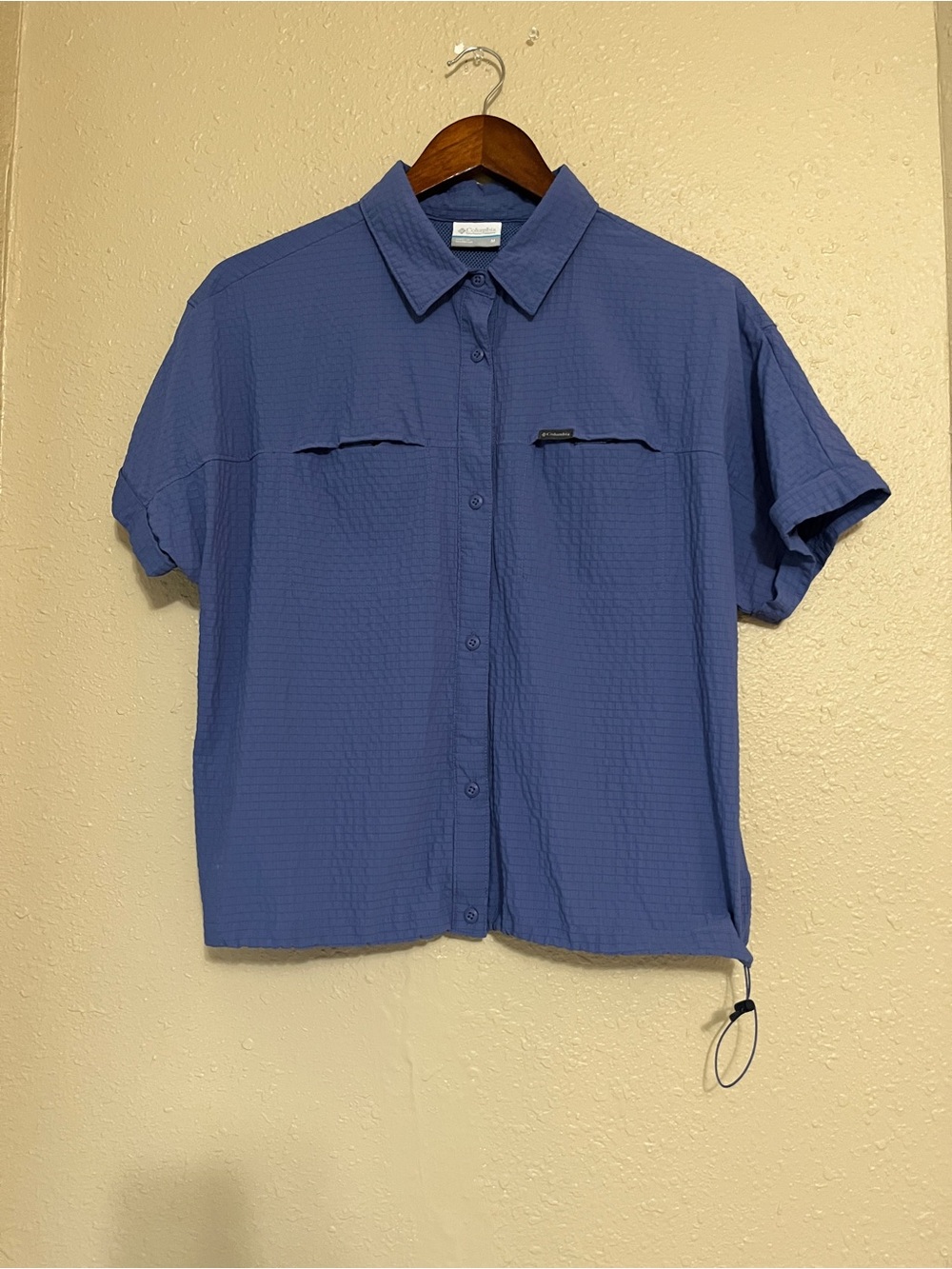 Columbia Womens Boundless Trek Sport Short Sleeve Slate Blue Medium
